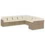 Juego de sofás jardín con cojines beige 10 pzas ratán sintético de , Conjuntos de jardín - Ref: Foro24-3258754, Precio: 643,0...