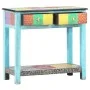 Hand-painted solid mango wood console table 80x35x75 cm by vidaXL, Side tables - Ref: Foro24-286160, Price: 188,51 €, Discoun...