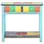 Mesa consola pintada a mano madera maciza de mango 80x35x75 cm de vidaXL, Mesas auxiliares - Ref: Foro24-286160, Precio: 172,...