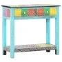 Hand-painted solid mango wood console table 80x35x75 cm by vidaXL, Side tables - Ref: Foro24-286160, Price: 188,51 €, Discoun...