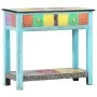 Hand-painted solid mango wood console table 80x35x75 cm by vidaXL, Side tables - Ref: Foro24-286160, Price: 188,51 €, Discoun...
