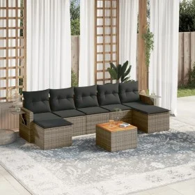 8-teiliges Gartensofa-Set und graue synthetische Rattankissen von , Gartensets - Ref: Foro24-3257026, Preis: 460,13 €, Rabatt: %