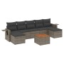 Set de sofás de jardín 8 pzas y cojines ratán sintético gris de , Conjuntos de jardín - Ref: Foro24-3257026, Precio: 444,40 €...