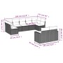 Set de sofás de jardín 9 pzas con cojines ratán sintético beige de , Sofás modulares de exterior - Ref: Foro24-3251755, Preci...