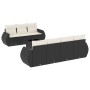Set de sofás de jardín 8 piezas y cojines ratán sintético negro de , Conjuntos de jardín - Ref: Foro24-3253463, Precio: 527,8...