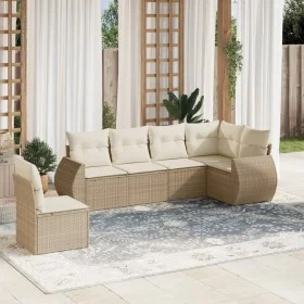 Juego de sofás jardín con cojines 6 pzas ratán sintético beige de , Conjuntos de jardín - Ref: Foro24-3253765, Precio: 473,78...