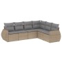 Juego de sofás jardín con cojines 6 pzas ratán sintético beige de , Conjuntos de jardín - Ref: Foro24-3253746, Precio: 432,78...