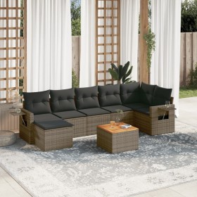 Set de sofás de jardín 8 pzas y cojines ratán sintético gris de , Conjuntos de jardín - Ref: Foro24-3257005, Precio: 499,75 €...