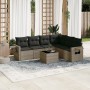 Set de sofás de jardín 7 piezas con cojines ratán PE gris de , Conjuntos de jardín - Ref: Foro24-3252557, Precio: 447,93 €, D...