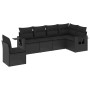 Set de sofás de jardín 6 piezas y cojines ratán sintético negro de , Conjuntos de jardín - Ref: Foro24-3252562, Precio: 430,8...