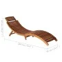 Liege mit Tisch aus massivem braunem Akazienholz von vidaXL, Liegen - Ref: Foro24-46653, Preis: 152,34 €, Rabatt: %