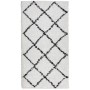 Alfombra de pelo largo moderna PAMPLONA crema y negro 60x110 cm de , Alfombras - Ref: Foro24-375360, Precio: 21,18 €, Descuen...