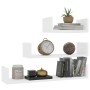 Estante de pared 3 piezas madera contrachapada blanco de vidaXL, Estantes y estanterías - Ref: Foro24-800198, Precio: 18,03 €...