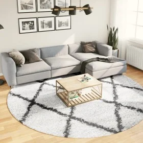 Alfombra de pelo largo moderna PAMPLONA crema y negro Ø 280 cm de , Alfombras - Ref: Foro24-375381, Precio: 116,33 €, Descuen...