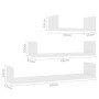 Estante de pared 3 piezas madera contrachapada blanco de vidaXL, Estantes y estanterías - Ref: Foro24-800198, Precio: 18,03 €...
