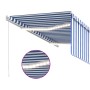 Toldo retráctil manual con persiana y LED azul y blanco 3x2,5 m de , Toldos - Ref: Foro24-3069261, Precio: 301,65 €, Descuent...