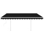 Toldo retráctil automático con postes gris antracita 4,5x3,5 m de , Toldos - Ref: Foro24-3070049, Precio: 664,34 €, Descuento: %