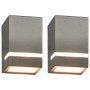 Lámparas de pared de exterior 2 uds 35 W plateado semicircular de , Iluminación de exterior - Ref: Foro24-45650, Precio: 34,2...