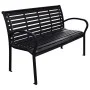 Gartenbank aus schwarzem Stahl und WPC 116 cm von , Gartenbänke - Ref: Foro24-319578, Preis: 141,95 €, Rabatt: %