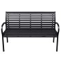 Banco de jardín acero y WPC negro 116 cm de , Bancos de jardín - Ref: Foro24-319578, Precio: 144,22 €, Descuento: %