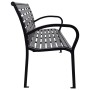 Banco de jardín acero y WPC negro 116 cm de , Bancos de jardín - Ref: Foro24-319578, Precio: 144,22 €, Descuento: %