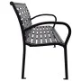 Gartenbank aus schwarzem Stahl und WPC 116 cm von , Gartenbänke - Ref: Foro24-319578, Preis: 141,95 €, Rabatt: %