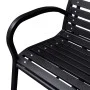 Banco de jardín acero y WPC negro 116 cm de , Bancos de jardín - Ref: Foro24-319578, Precio: 141,95 €, Descuento: %