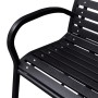 Banco de jardín acero y WPC negro 116 cm de , Bancos de jardín - Ref: Foro24-319578, Precio: 144,22 €, Descuento: %