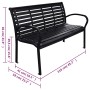 Banco de jardín acero y WPC negro 116 cm de , Bancos de jardín - Ref: Foro24-319578, Precio: 144,22 €, Descuento: %
