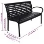 Gartenbank aus schwarzem Stahl und WPC 116 cm von , Gartenbänke - Ref: Foro24-319578, Preis: 141,95 €, Rabatt: %