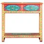 Hand painted solid mango wood console table 80x35x75 cm by vidaXL, Side tables - Ref: Foro24-286159, Price: 189,81 €, Discoun...