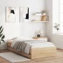 Cama con cajones madera ingeniería roble Sonoma 90x200 cm de , Camas y somieres - Ref: Foro24-3207296, Precio: 130,66 €, Desc...