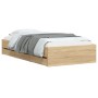 Cama con cajones madera ingeniería roble Sonoma 90x200 cm de , Camas y somieres - Ref: Foro24-3207296, Precio: 130,66 €, Desc...