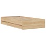Cama con cajones madera ingeniería roble Sonoma 90x200 cm de , Camas y somieres - Ref: Foro24-3207296, Precio: 130,66 €, Desc...