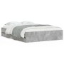 Cama con cajones madera ingeniería gris hormigón 135x190 cm de , Camas y somieres - Ref: Foro24-3207311, Precio: 181,52 €, De...