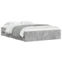 Cama con cajones madera ingeniería gris hormigón 135x190 cm de , Camas y somieres - Ref: Foro24-3207311, Precio: 181,52 €, De...