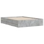 Cama con cajones madera ingeniería gris hormigón 135x190 cm de , Camas y somieres - Ref: Foro24-3207311, Precio: 181,52 €, De...