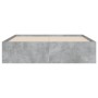 Cama con cajones madera ingeniería gris hormigón 135x190 cm de , Camas y somieres - Ref: Foro24-3207311, Precio: 181,52 €, De...