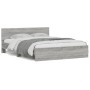 Estructura de cama cabecero y luces LED gris Sonoma 160x200 cm de , Camas y somieres - Ref: Foro24-3207600, Precio: 202,36 €,...