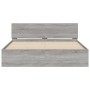 Estructura de cama cabecero y luces LED gris Sonoma 160x200 cm de , Camas y somieres - Ref: Foro24-3207600, Precio: 202,36 €,...