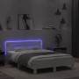 Estructura de cama con cabecero y luces LED blanco 135x190 cm de , Camas y somieres - Ref: Foro24-3207567, Precio: 160,68 €, ...