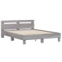 Estructura de cama cabecero y luces LED gris Sonoma 140x190 cm de , Camas y somieres - Ref: Foro24-3207565, Precio: 178,46 €,...