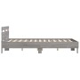 Estructura de cama cabecero y luces LED gris Sonoma 140x190 cm de , Camas y somieres - Ref: Foro24-3207565, Precio: 178,46 €,...