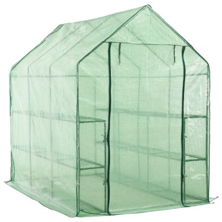 Invernadero accesible con 12 estantes acero 143x214x196 cm de vidaXL, Invernaderos - Ref: Foro24-46913, Precio: 162,56 €, Des...