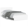 Estructura de cama con cabecero y luces LED blanco 100x200 cm de , Camas y somieres - Ref: Foro24-838799, Precio: 127,29 €, D...