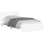 Estructura de cama con cabecero y luces LED blanco 100x200 cm de , Camas y somieres - Ref: Foro24-838799, Precio: 127,29 €, D...