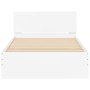 Estructura de cama con cabecero y luces LED blanco 100x200 cm de , Camas y somieres - Ref: Foro24-838799, Precio: 127,29 €, D...