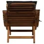 Lounger with cushion solid dark gray acacia wood by vidaXL, Loungers - Ref: Foro24-46651, Price: 161,41 €, Discount: %