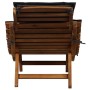 Tumbona con cojín madera maciza de acacia gris oscuro de vidaXL, Tumbonas - Ref: Foro24-46651, Precio: 159,60 €, Descuento: %