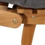 Lounger with cushion solid dark gray acacia wood by vidaXL, Loungers - Ref: Foro24-46651, Price: 161,41 €, Discount: %